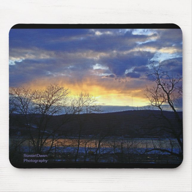Tapis De Souris Coucher de soleil dans la vallée de l'Hudson (Devant)