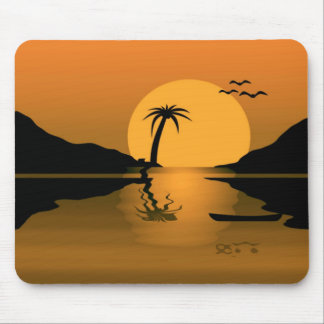 Tapis De Souris Coucher de soleil d'été reflet