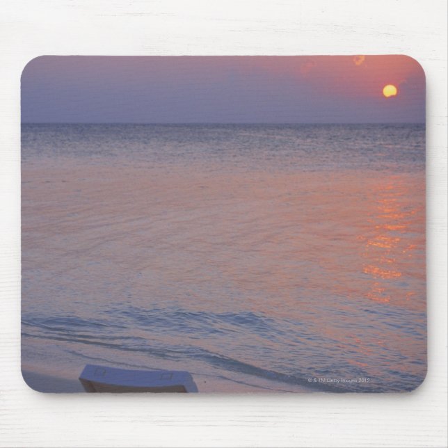 Tapis De Souris Coucher de soleil et mer (Devant)