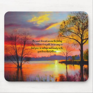 Tapis de souris Coucher de soleil Horizon Doré