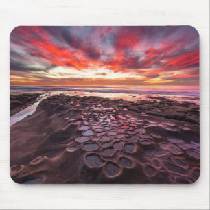 Tapis De Souris Coucher de soleil incroyable aux bassins de marée