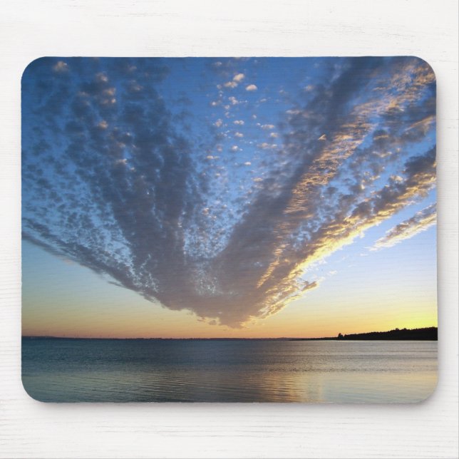 Tapis De Souris Coucher de soleil nuageux Mousepad (Devant)