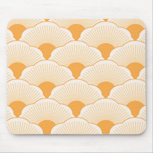 Tapis De Souris Coucher de soleil, orange tonale, texture béton