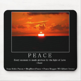 Tapis De Souris Coucher de soleil paisible Mousepad avec Citation