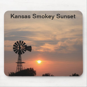 Tapis De Souris Coucher de soleil pour la fumée du Kansas