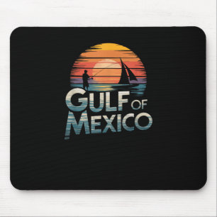 Tapis De Souris Coucher de soleil rétro sur le golfe du Mexique po