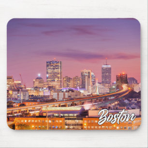 Tapis De Souris Coucher de soleil sur Boston, Massachusetts, États