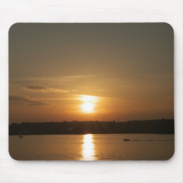 Tapis De Souris Coucher de soleil sur la baie Cardiff (Devant)