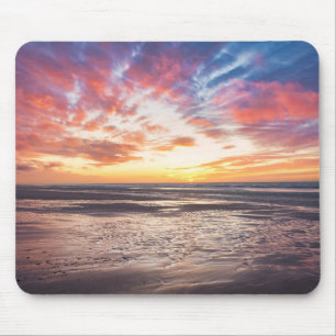 Tapis De Souris Coucher de soleil sur la plage et la mer