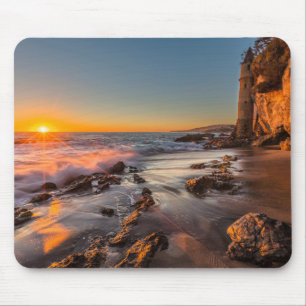 Tapis De Souris Coucher de soleil sur la plage Victoria