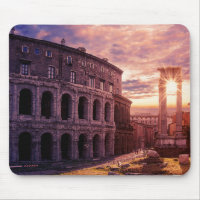 Coucher de soleil sur le Colisée de Rome à Rome
