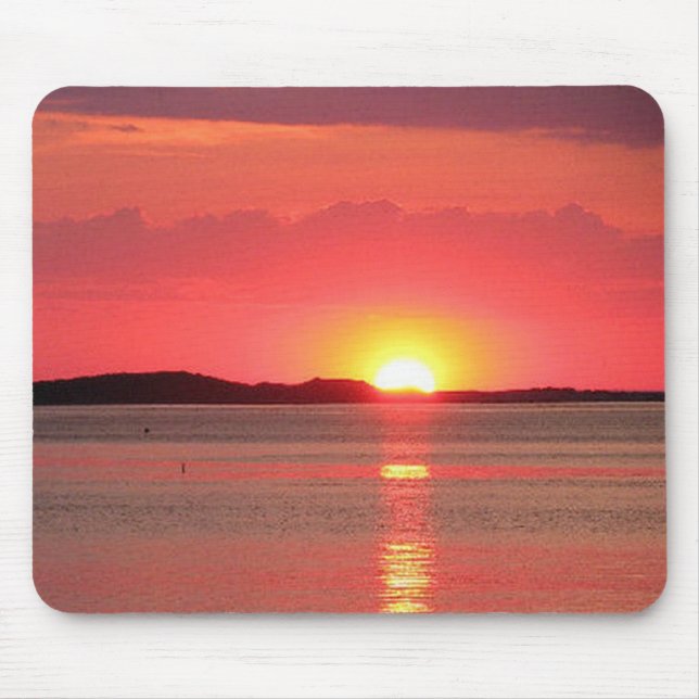 Tapis De Souris Coucher de soleil sur le lac mousepad (Devant)