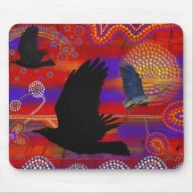 Coucher de soleil sur le lac Wendouree Art aborigè