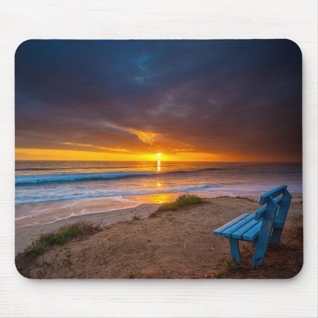 Tapis De Souris Coucher de soleil sur l'océan Pacifique (Devant)