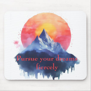 Tapis De Souris Coucher de soleil sur Majestic Mountain Peaks et l