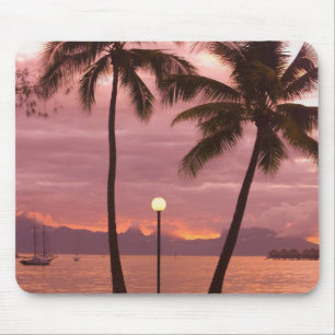 Tapis De Souris Coucher de soleil sur Moorea depuis Sofitel Maeva