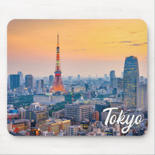 Tapis De Souris Coucher de soleil sur Tokyo, Japon