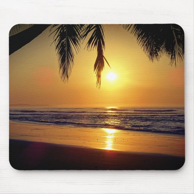 Tapis De Souris Coucher de soleil tropical (Devant)
