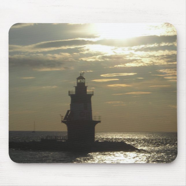 Tapis De Souris Coucher du soleil 3 de phare de point de l'Orient (Devant)