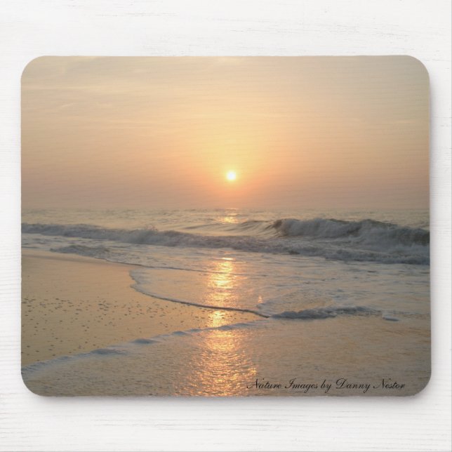 Tapis De Souris Coucher du soleil à la plage (Devant)