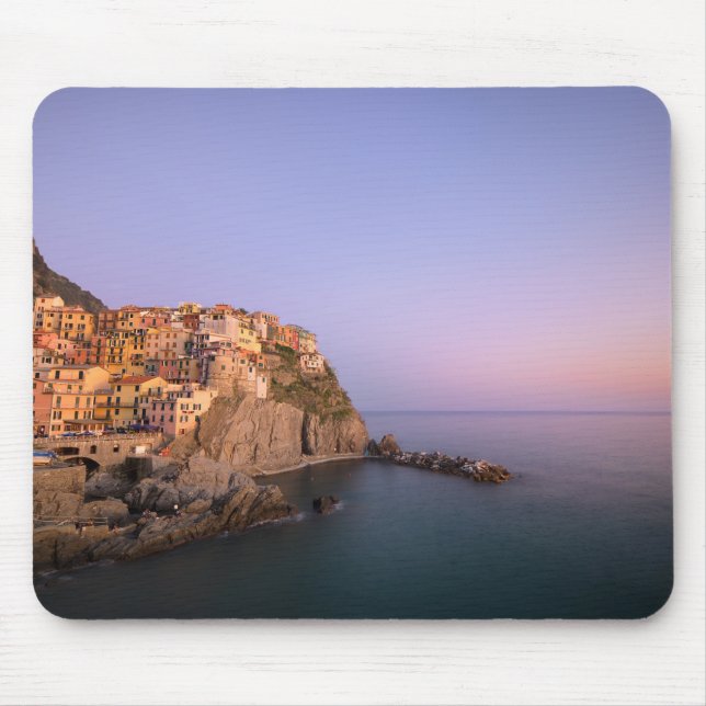 Tapis De Souris Coucher du soleil au-dessus de village de Manarola (Devant)