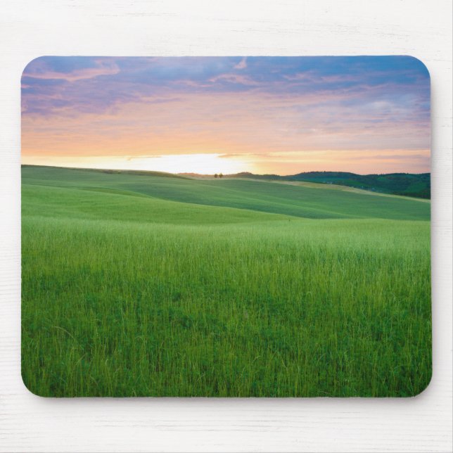 Tapis De Souris Coucher du soleil dans le mousepad de la Toscane (Devant)
