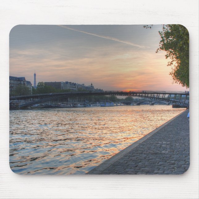 Tapis De Souris Coucher du soleil de la Seine (Devant)