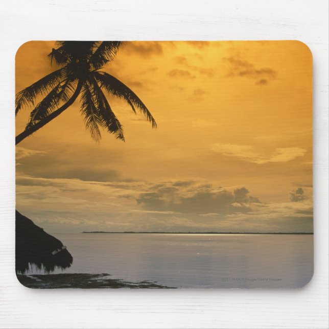 Tapis De Souris Coucher du soleil de plage (Devant)
