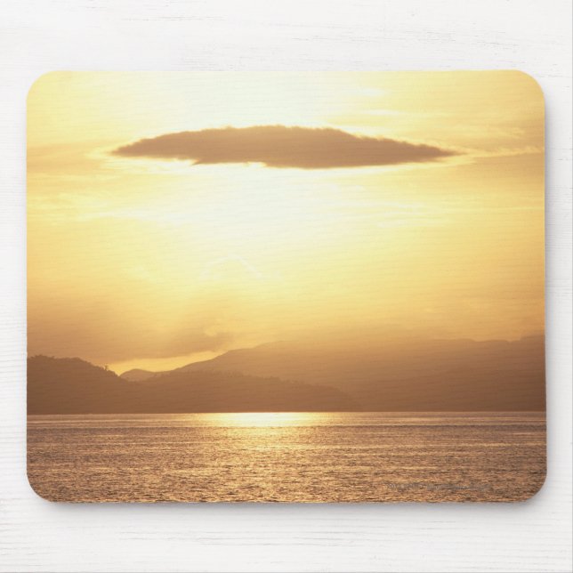 Tapis De Souris Coucher du soleil d'océan (Devant)