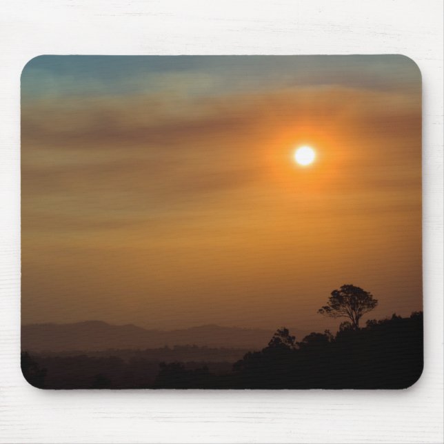Tapis De Souris Coucher du soleil du feu de brousse (Devant)
