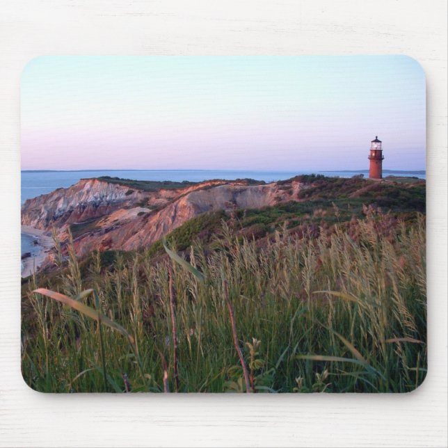 Tapis De Souris Coucher du soleil et phare Mousepad d'Aquinnah (Devant)