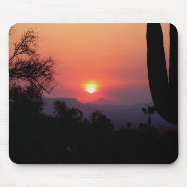 Tapis De Souris Coucher du soleil induit par fumée (Devant)
