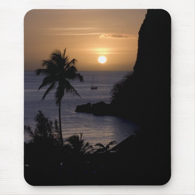 Tapis De Souris Coucher du soleil Mousepad de voilier (vertical) (Devant)
