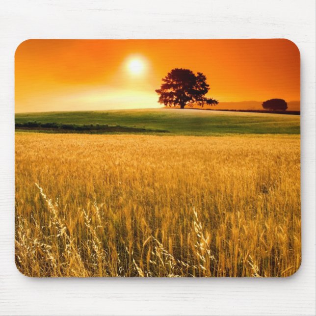 Tapis De Souris Coucher du soleil rouge sang (Devant)