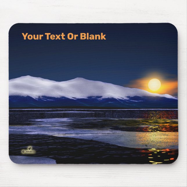 Tapis De Souris Coucher Du Soleil Sur La Glace (Devant)