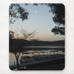 Tapis De Souris Coucher le soleil, lever la lune sur le lac Arrowh