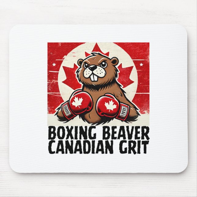 Tapis De Souris Coudes Haut Canada Taxes canadiennes Beaver B (Devant)