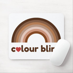 Tapis De Souris Couleur aveugle amour arc-en-ciel