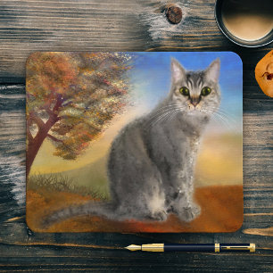 Tapis De Souris Couleur Cute Kitty Fine Art Pad de souris