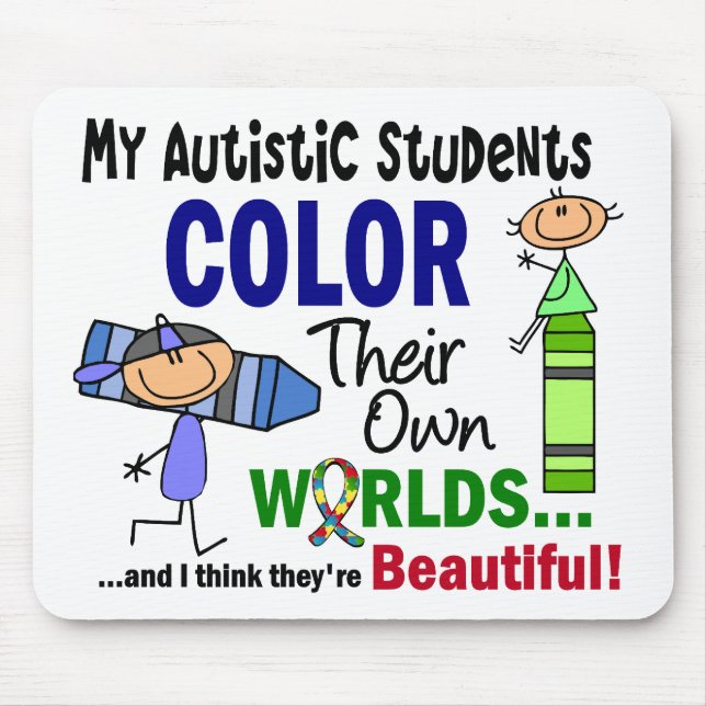 Tapis De Souris COULEUR d'autisme LEURS PROPRES étudiants des (Devant)