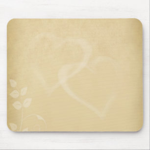 Tapis De Souris Couleur de sable Coeurs Vintages