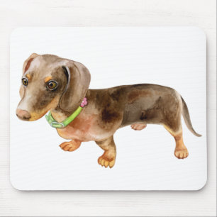Tapis De Souris Couleur d'eau douce Amoureux des chiens de chiot D