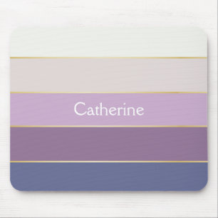 Tapis De Souris Couleur d'été personnalisée en or violet Bandes