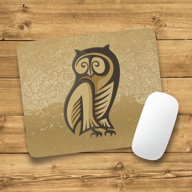 Tapis De Souris Couleur du symbole du hibou (Créateur téléchargé)