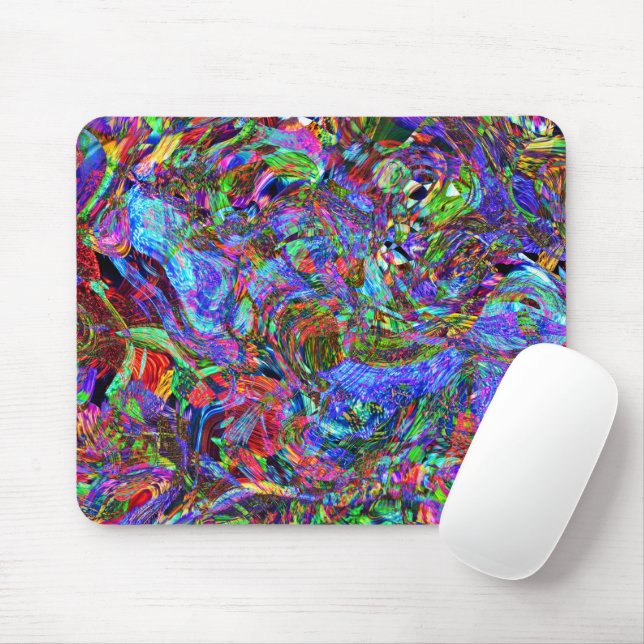 Tapis De Souris Couleur exubérant Abstrait (Avec souris)