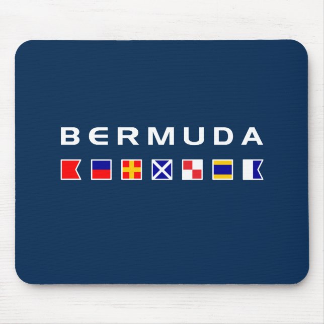 Tapis De Souris Couleur foncée maritime de drapeaux de signal (Devant)