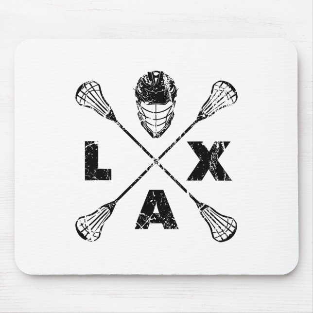 Tapis De Souris Couleur noire de l'axe de croix de Lacrosse (Devant)