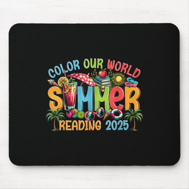 Tapis De Souris Couleur Notre Monde Été 2025 Programme de Lecture  (Devant)