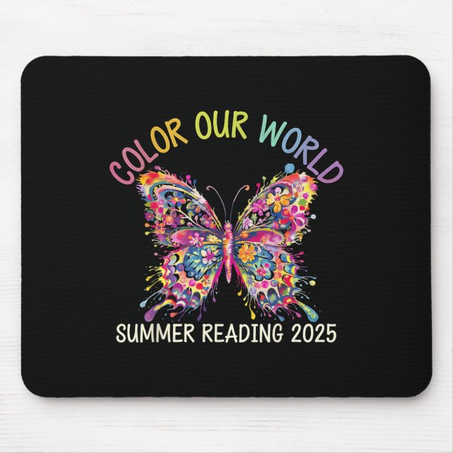 Tapis De Souris Couleur Notre Monde Été Lecture Programme 2025 Beu (Devant)