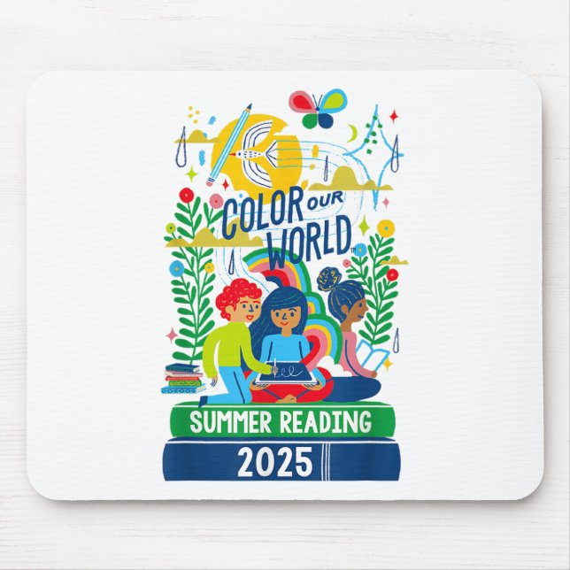 Tapis De Souris Couleur Notre Programme Mondial de Lecture Été 202 (Devant)